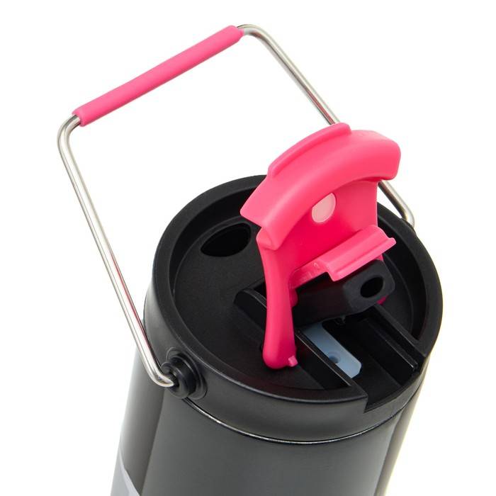 Термокружка, 1 л, с ручкой, сохраняет тепло 8 ч, красная